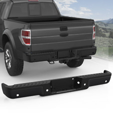 For 2009-2014 Ford F150 F-150 Black Rear Step Bumper With Sensor Holes picture