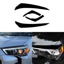 Glossy Piano Black Front Headlight Eyelid Eyebrow Cover For Toyota 4Runner 10-20 picture