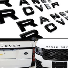 2sets Gloss Black Emblem Front Hood & Rear Tailgate Letter Badge For Range Rover picture