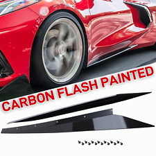 CARBON FLASH Side Skirts For Corvette C8 Rocker Panel GM Z51 Style ABS 20-2023 picture