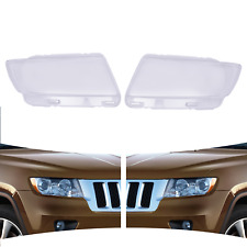 Pair Front Headlight Headlamp Lens Cover For Jeep Grand Cherokee 2011-2013 picture