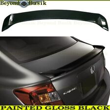 2012 13 2014 2015 Honda Civic 4Dr GLOSS BLACK Lip Style Rear Trunk Spoiler Wing picture