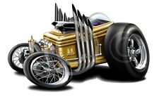 Drag-U-La Grandpa Munster Hot Rod Roadster Mens Cartoon Tshirt 9566 dragula car picture