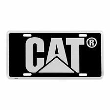 NEW - Caterpillar CAT Heavy Equipment 3D Embossed Black Metal License Plate  picture