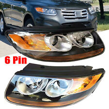 For 2007-2012 Hyundai Santa Fe Halogen  Headlamps Headlights Left+Right Pair picture