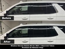 CRUX MOTORSPORTS WINDOW CHROME BLACK OUT KIT FOR 2021 + CHEVROLET TAHOE picture
