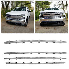 Snap-On Chrome Grille Trim Molding Covers For 19-21 Chevy Silverado 1500 LT RST picture