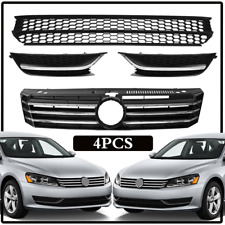 FOR 2012-2015 VW Passat Front Bumper Upper/Lower Grille & Fog Light Bezel Cover picture