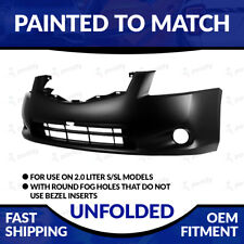NEW Painted Unfolded Front Bumper W/ Fog Light Holes For 2010-2012 Nissan Sentra picture