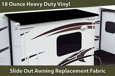 RV Slide Out Awning Replacement 18oz Fabric Black - 5 Year Warranty Choose Size picture