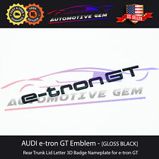 AUDI e-tron GT Emblem GLOSS BLACK Rear Trunk Badge Logo S Line Liftgate etron picture