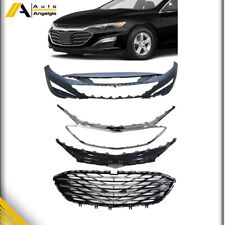 Chrome Front Upper & Lower Grille & Front Bumper For 2019 2020 Chevrolet Malibu picture