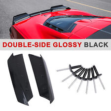 Rear Trunk Spoiler Wicker for Corvette C8 Z51 2020+ Double-Sided Glossy Black  picture