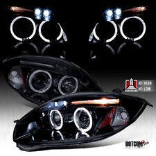 Fit 2006-2012 Eclipse Black Smoke LED Halo Projector Headlights Lamps Left+Right picture