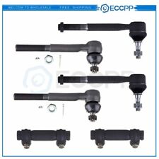 6pcs For 1988-99 4WD K1500 K2500 K3500 Tie Rod Ends Inner Outer Tie Rods Sleeves picture