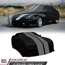 For Ferrari 575M Stretch Satin Full Car Cover Indoor Dustproof Gray-Stripe+Bag picture