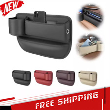 New Car Leather Cup Holder Gap Bag Car Seat Storage Box with Water Cup Holder A picture