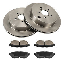 Rear Solid Brake Rotors W/ Ceramic Pads Fits 10-2014 Subaru Legacy Outback 3.6R picture