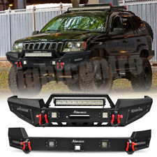 Aaiwa For 1999-2004 Jeep Grand Cherokee WJ Front/Rear Bumper W/Winch Plate&Light picture