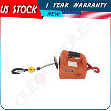 Electric Hoist Winch Portable Electric Winch 1100lbs Wire Remote Control New picture
