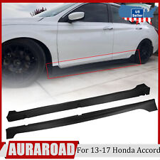 For 13-17 Honda Accord Side Skirts Splitter Extension MD Style Unpainted Black picture