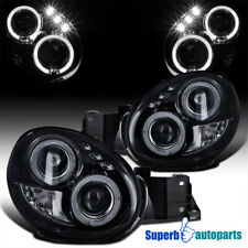 Fits 2002-2003 Impreza WRX RS Dual Halo Projector Headlights Glossy Black picture