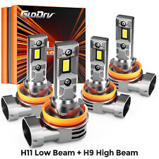 4pcs LED Headlight Bulb High Low Beam H9 H11 for Chevy Silverado 2500HD 20-2023 picture