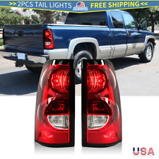 Pair RED Tail Lights Brake Lamps For 1999-2006 Chevy Silverado 1500 2500 3500 picture