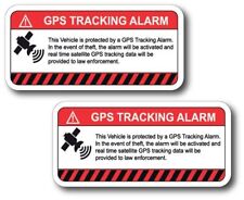 2x GPS Alarm Tracker Warning Sticker Decal Safety Car Truck Window Bumper RV Van picture