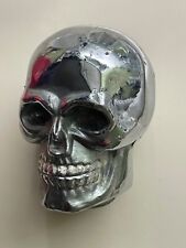 Vintage Chrome Skull Head Knucklehead Harley Davidson Hot Rod Shift Knob picture