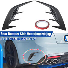 Rear Bumper Side Vent Canard Cover Carbon Fiber Look For KIA Stinger 2017-2023 picture
