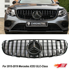 Glossy Black GTR Style Grille For 2015-2019 Mercedes Benz X253 GLC-Class Emblem picture