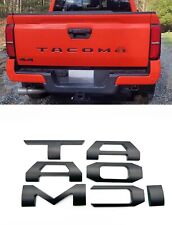 0.3in Matte BLACK RAISED PLASTC TAILGATE LETTERS INSERT FOR TOYOTA TACOMA 2024 picture