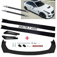 For Cadillac ATS CTS CTS-V Front Bumper Lip Splitter + Side Skirts + Strut Rods picture