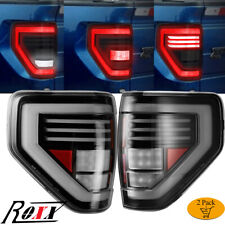 For 2009-2014 Ford F150 Pickup LED Sequential Clear Tail Lights Brake Lamps Pair picture