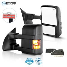 Pair Tow Mirrors for 08-16 Ford F250 F350 Super Duty Power Heated Smoke Signal picture