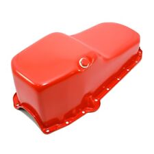 SBC 58-79 Stock Capacity Orange Painted Oil Pan 327 350 400 Chevy Small Block picture
