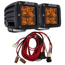 Rigid Industries® D-Series Spot Amber Pro Lens LED Light Pods Pair, Wire Harness picture