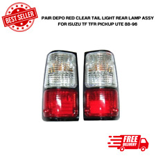 PAIR DEPO RED CLEAR TAIL LIGHT REAR LAMP ASSY FOR ISUZU TF TFR PICKUP UTE 88-96 picture