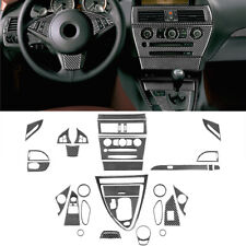 34pcs Carbon Fiber Full Interior Sticker Trim Set For BMW 650i 645Ci E63 E64 picture