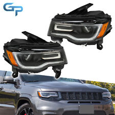 For 2017-2021 Jeep Grand Cherokee Halogen LED Projector Left+Right Headlights picture