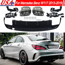 For Mercedes Benz W117 CLA250 CLA45 AMG 2013-2019 Rear Diffuser Lip W Tailpipes picture