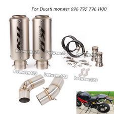 For Ducati monster 696 795 796 1100 Exhaust Muffler Pipe + Middle Link Pipe picture