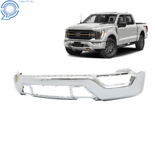 ML34-17757-F For 2021-2023 Ford F150 Steel Front Bumper Chrome W/o Sensor Holes picture