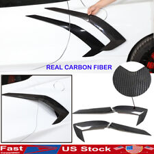 Real Dry Carbon Fiber Side Fender vent Trim Cover For 20-23 Z51 Corvette C8 US picture
