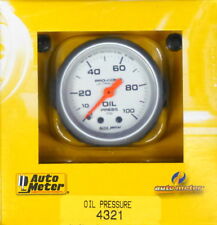 Auto Meter 4321 Ultra Lite Oil Pressure Gauge 0 - 100 PSI Mechanical 2 1/16 picture
