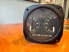 VINTAGE Aero Marine Dual Fuel Flow Indicator - Gal/Hr tested  functional  26821 picture