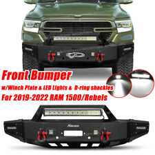 for 19-2022 RAM 1500 (Exclude Classic) Sreel Front Bumper W/ Winch Plate + LEDs picture