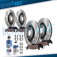 288mm Front & 272mm Rear Drilled Rotor + Ceramic Pads for 2015 -  2021 VW Golf picture