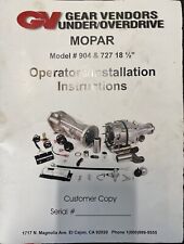 Gear Vendors Under/Overdrive Mopar Model 727 picture